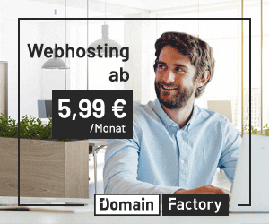 Webhosting ab 5,99 €/Monat* from Domain Factory!